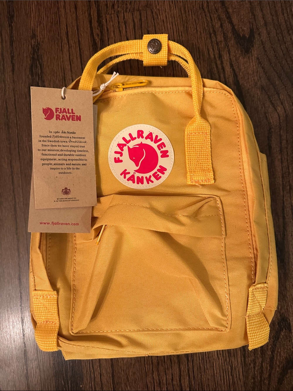 Fjallraven Kånken Mini Backpack in Bright Yellow